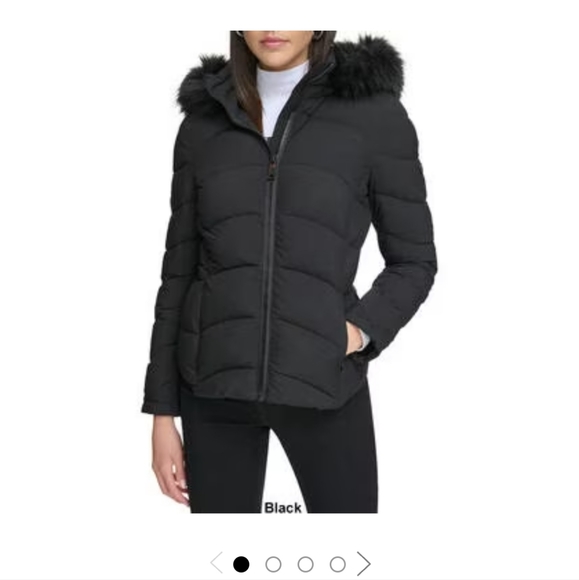 Calvin Klein Jackets & Blazers - Calvin Klein Ladies XL Black Puffy Hooded Jacket